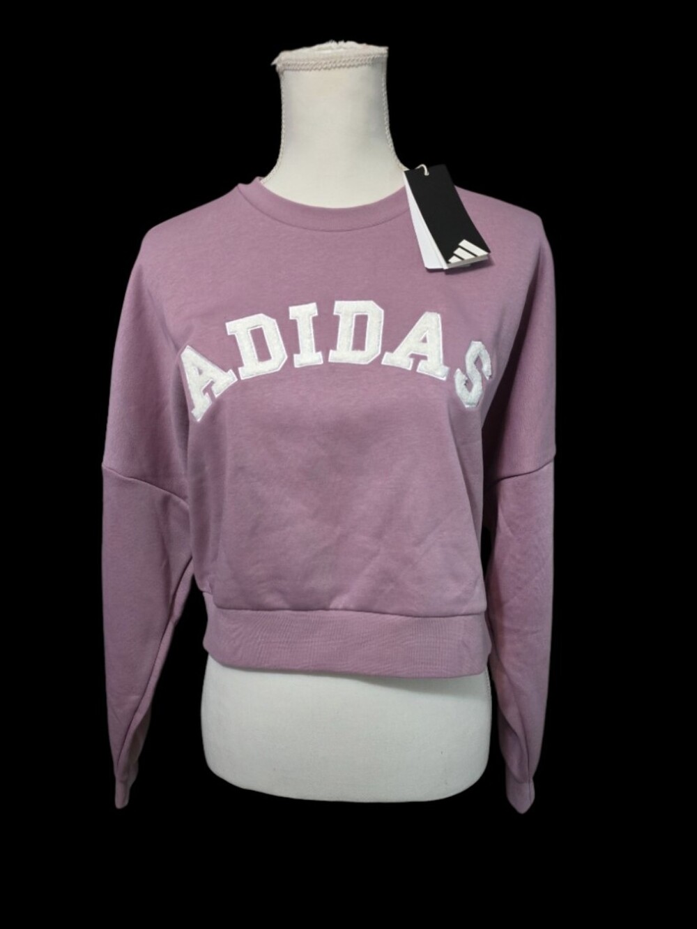 Semi-Cropped Adidas Women's Muave Crewneck Sweatshirt